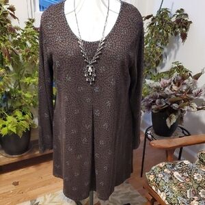 CURATED BY RUA'H KIBRIYA: NWOT Gudrun Sjoden XL Brown/Black/Gray Dress W/Pleat